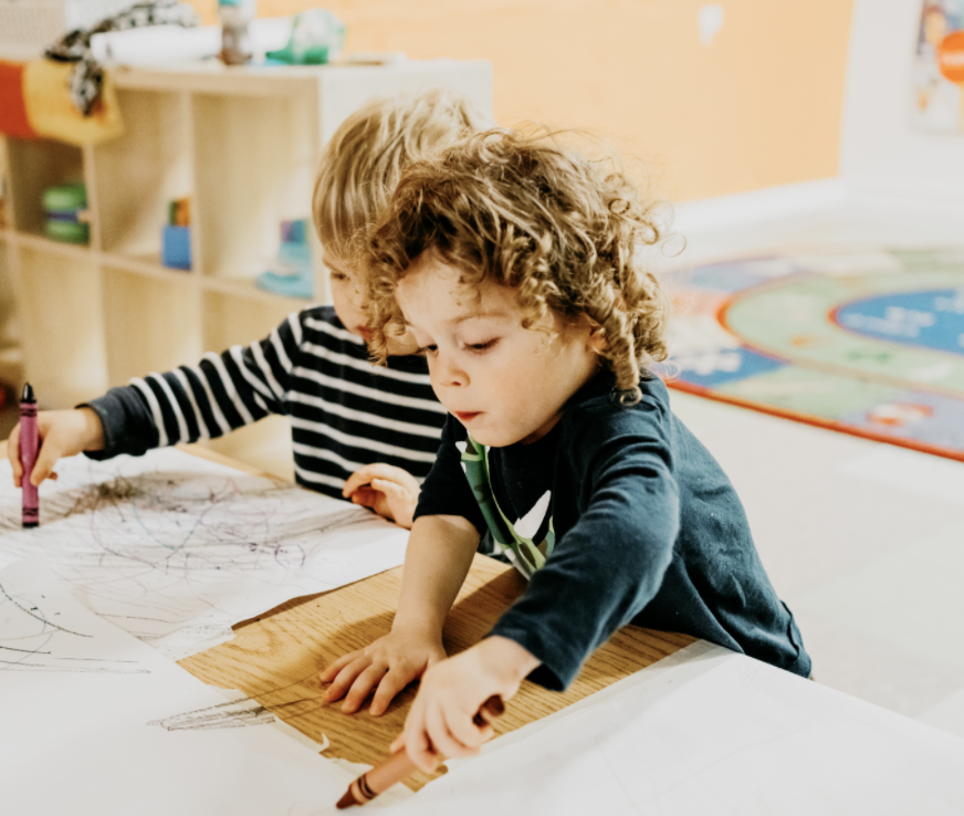 Photo of children drawing